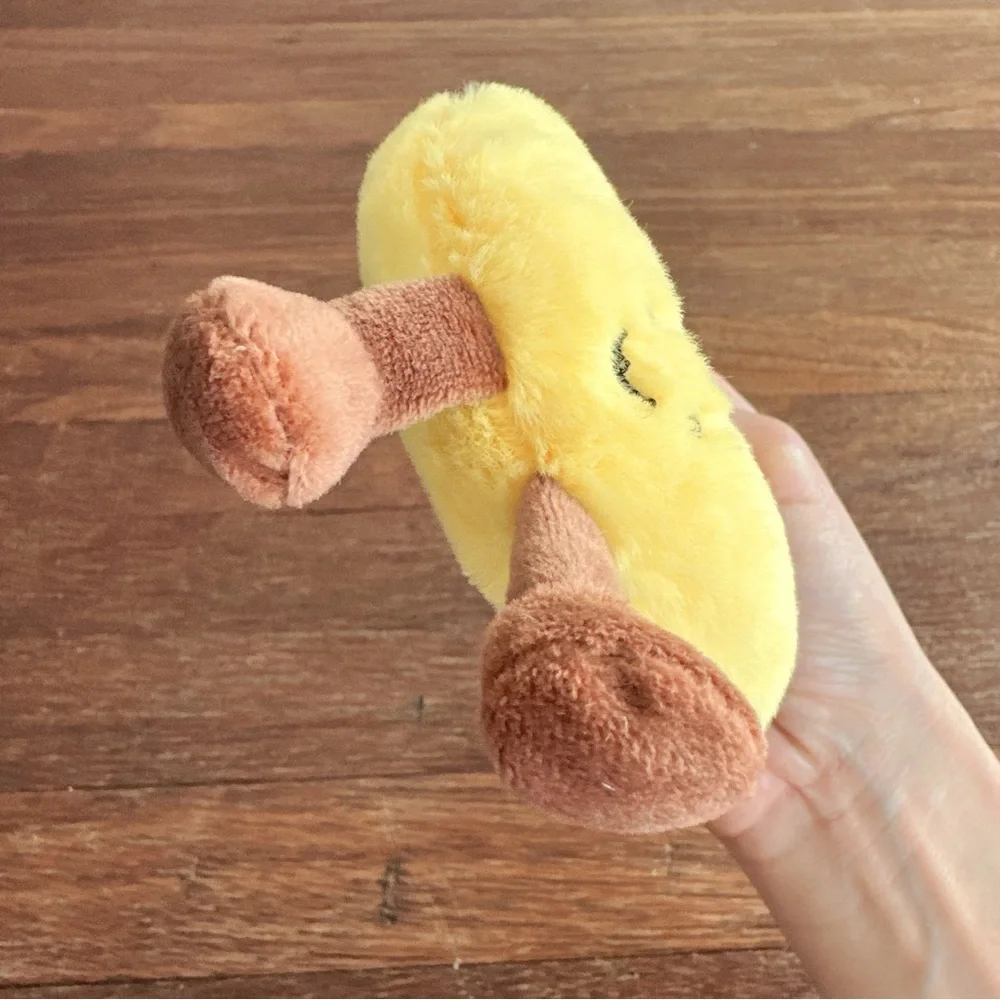 Cute Banana Plush Keychain Kawaii Yellow Fruit Bag Charm Soft Mini Plush New